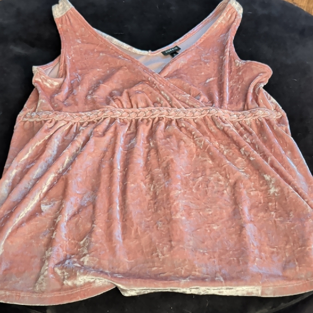 Torrid Blush Velvet Top